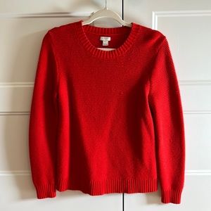 Red Jcrew sweater, size small